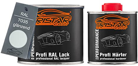 TRISTARcolor RAL 7035 Lichtgrau Peinture automobile 2K brillante 0,75 litre/pot de 750 ml, durcisseur inclus
