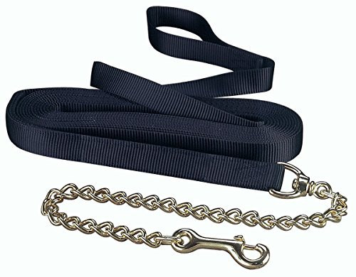 Hamilton 26 ft Nylon & Chain Horse Longe Line, Black