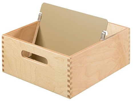 HAN Holz-Karteirog für 900 DIN A5 quer Karteikarten inkl. 1 Metallblattstütze, mit Beschriftungsfeld und Metallboden, FSC zertifiziertes Holz, hochwertige premium Qualität, 505-0, Naturholz