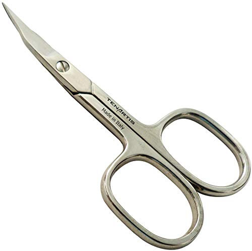 Tenartis 123 Forbicine per Unghie e Pellicine, Lame Curve, Sottili e Punte Aguzze con Custodia in PVC - Made in Italy