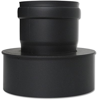Pelletrohr Erweiterung 80-150 mm Schwarz Pellet Ofenrohr Rauchrohr