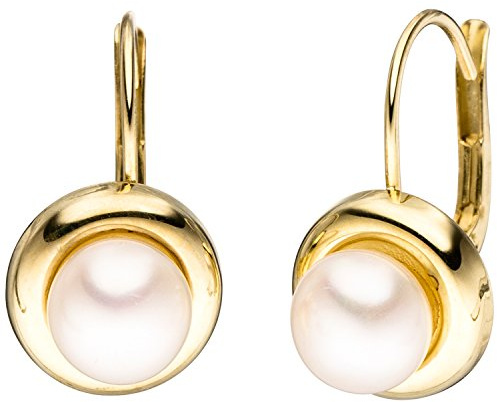 Jobo Damen-Ohrhänger aus 8 Karat 333 Gold mit Perlen