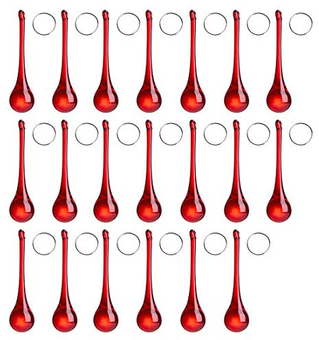 LONGWIN 20pcs 3inch Crystal Teardrop Chandelier Pendant Parts Wedding Party Christmas Tree Decorations Ornaments