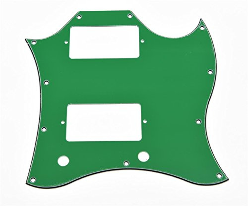 KAISH American Standard SG heltäckande pickguard gitarrplektrum skydd för USA SG specialgitarr grön 3 lager