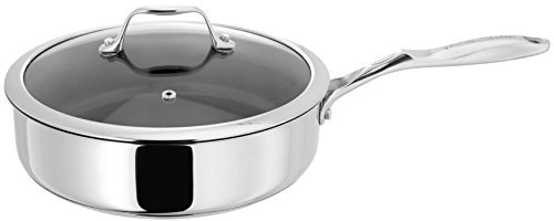 Stellar - James Martin Stainless Steel Frying Pan with Lid/Saute Pan with Lid (24cm)