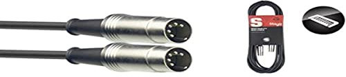 Stagg SMD1 Metal MIDI-Kabel (1m, DIN-Stecker-auf-DIN-Stecker)