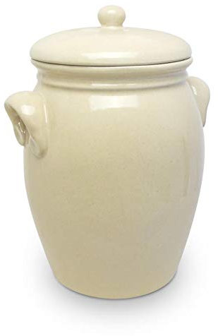 K&K - Olla de cerámica para conservar frutas en ron (7 L, forma 2)