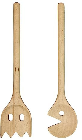 getDigital Retro-Kochlöffel aus dem Arcade Universum - Salatbesteck aus Buchenholz - Hochwertige Holz-Löffel für Nerds & Fans, 30,5 x 7 x 1 cm, 2-Einheiten