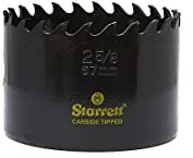 Starrett Tungsten Carbide Tipped Hole Saw - CT258 Deep Cut Holesaw Cutter - For Wood Suspended Flooring Reinforced Concrete & Fibreglass - 67MM