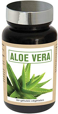 NUTRI EXPERT - Aloe Vera - Favorise le Confort Digestif - 100% Extrait de Suc d'Aloe Vera - Soutient la Santé Gastro-intestinale - Sans Gluten ni Allergène - Vegan - Actif breveté - 60 gélules