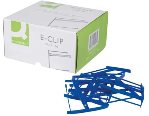 Q-Connect Binding E-Clip Blue (Pack of 100) KF02282