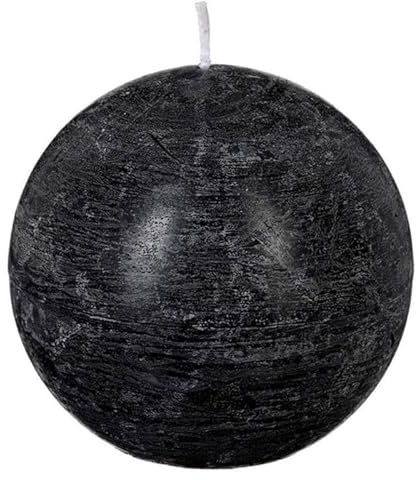 Comptoir de la Bougie - Bougie Boule Rustic 10cm Noir