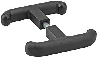 THIRARD - Set di Maniglie per Porta Garage - Tipo T - Quadrato 7 mm - Uso Pratico - Design Elegante - Finitura Nera - Ideale per Casa - Installazione Facile