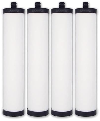 Doulton Ultracarb M15 |4 Pack| Drinking Water Ceramic Candle Filter | Reduces Contaminants | Improves Taste & Odour | Compatible with Franke 02, Triflow, Filterflow 1st & 2nd Gen Plastic Housing