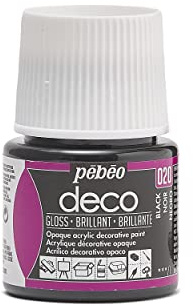 Pébéo 092020 Déco Acrylique 1 Flacon Noir Profond 45 ml