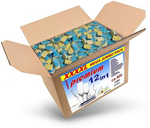 RedFOX24 Spülmaschinen Tabs - Bruchware Geschirrspültabs in wasserlöslicher Folie - Spülmaschinenreiniger - mit 12 verschiedenen Funktionen - in einem 10 KG Karton erhältlich