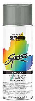 Seymour 98-17 Spruce Metallic Enamel Spray Paint, Nickel