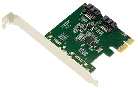 KALEA-INFORMATIQUE PCI Express PCIe 2X SATA 3 6G Controller-Karte. RAID 0 1 Span. Low- und High-Profile-Winkel mit ASM1061R Chipsatz.
