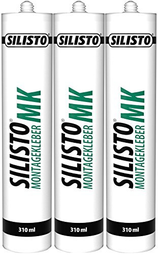 silisto Profi Colle de montage MK 3 x 310 ml, Couleur Nature 7100–3stk