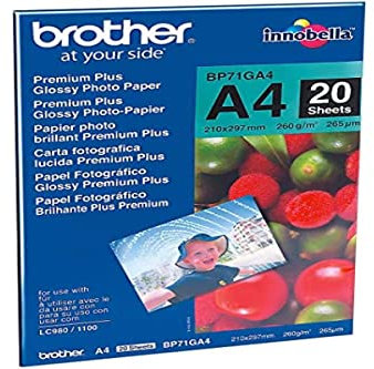 Brother Pack 20 Blatt Fotopapier A4 260 g BP71GA4