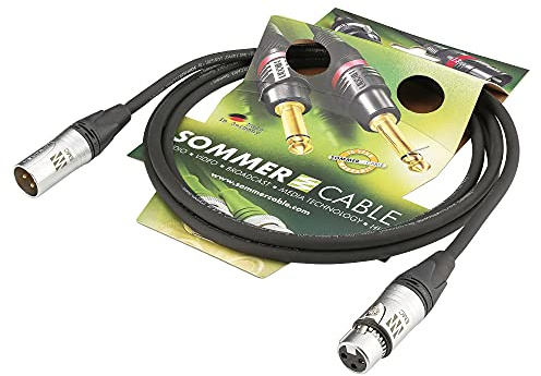 Sommer Cable 3m Referenz XLR Mikrofonkabel EMC-QUAD 4 x 0,14 mm² 3-pol METAlliance Certified HiFi Audiokabel | EGB1-0300-SW
