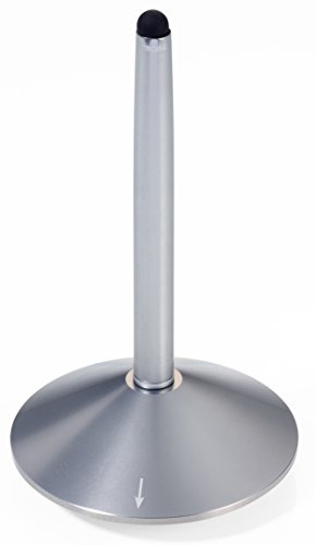 Troika Kugelschreiber und Eingabestift für Touchscreens, Stifthalter mit Kreiselfunktion, schwarze Mine, Aluminium, eloxierttitanfarben