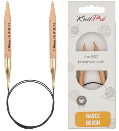 KnitPro Basix Beech Fixed Circular Needles 24 (60cm) | 7.00mm