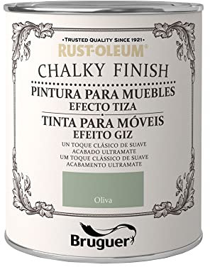 Rust-Oleum Bruguer Chalky Finish pintura para muebles Oliva 750 ml