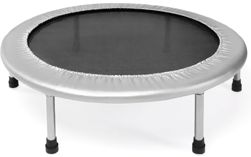 Stamina Folding Trampoline with Smart Workout App, Silver