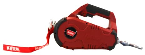 WARN 885000 PullzAll Corded 120V AC Portable Electric Winch with Steel Cable: 1/2 Ton (1,000 Lb) Pulling Capacity, Red