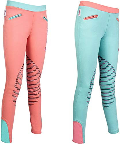 HKM Erwachsene Reitleggings-Wendy-Silikon-Kniebesatz3800 rosa110/116 Hose, 3800 rosa, 110/116