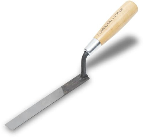 Marshalltown M508 3/4 Tuck Pointer Wood Handle | One-piece forged tool designed for forming brick joints for weatherproofing and improved appearance.