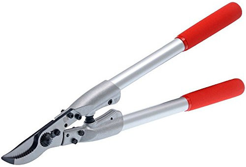 Felco 11510050 11510050-Podadera 2 Manos Aluminio Corte Recto hasta 35 mm 200a-50, Plateado y Rojo, Length 50 cm