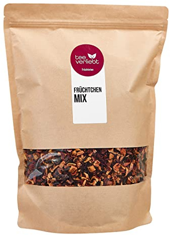 FRUTEG Mix di frutta per tè alla frutta perdente 1000 g | Tè di frutta allentato | Mix di tè alla frutta birichino con gradi leggermente dolce ideale come asilo nido | Tè di frutta allentato 1 kg