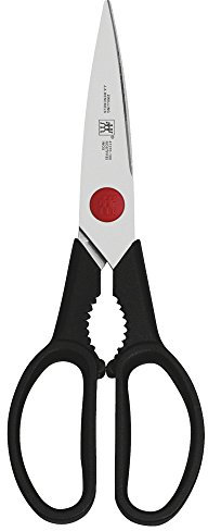 ZWILLING 41370-001 Twin L Kitchen Shears, Stainless Steel, Red