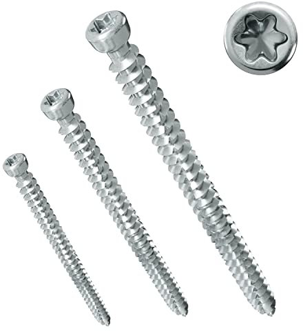 PARCO Tornillos para marco de ventanas, 7,5 x 92 mm, cabeza cilíndrica, para ventanas | TX30 100 unidades