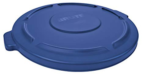 Rubbermaid Commercial Products BRUTE Trash Can Dome Lid, 55-Gallon, Blue, Compatible with the Rubbermaid Heavy Duty 55-Gallon Garbage Bins