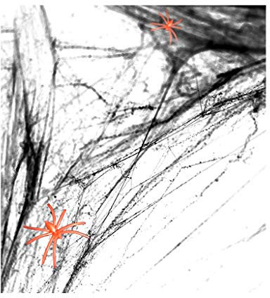 Halloween Spinnennetz schwarz 60 g Spinnen Netz