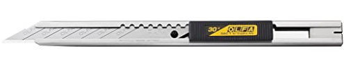 OLFA 9mm Stainless Steel Graphics Knife (SAC-1) - Multi-Purpose Retractable Art Utility Precision Knife w/Snap-Off Blade, Replacement Blades: Any OLFA 9mm Blade