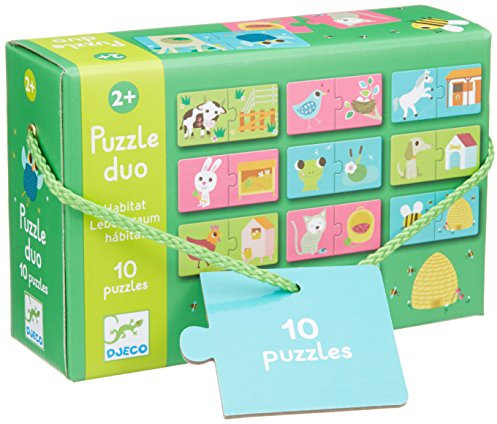 Djeco DJ08164 Puzzle Duo Habitat, Multicolour