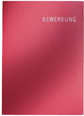 Esselte Leitz - Cartella per candidature con scritta tedesca “Werbung”, 3 pezzi 39740028 Bewerbungsmappe Exklusiv 3 teilig bordeaux