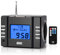 August MB300 Radiowecker FM Uhrenradio mit MP3 Player Stereoanlage Thermometer SD 3.5 Line – In Buchse Alarmton per Radio MP3 oder einfachem Alarmton Sleep Timer Infrarotfernbedienung komplett schwarz
