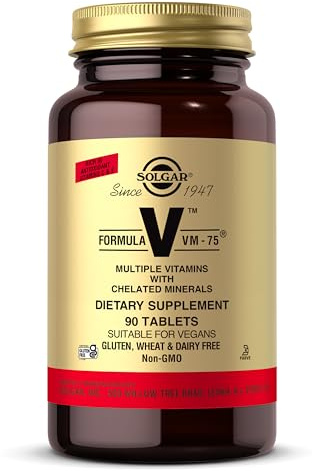 Solgar Formula VM-75 - Vitamins B, C & E - Calcium - Folic Acid - Rich in Antioxidants - Vegan - 90 Tablets