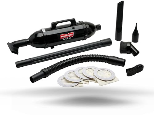 METROVAC VM12500 Vac N' Blo 500W Hand Vacuum & Blower, 120V, Powerful, Lightweight, All-Steel Construction, Dry Pickup, 60 Water Lift, Black Finish