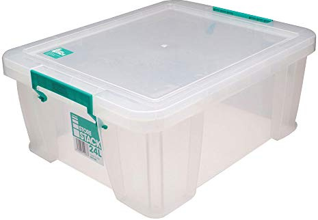StoreStack 24 Litre Storage Box W480xD380xH190mm Clear RB11087