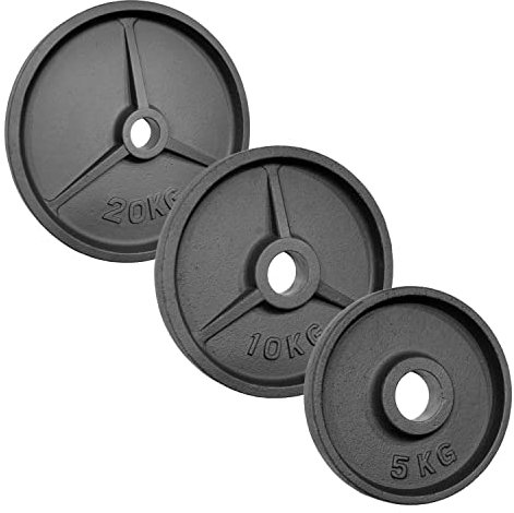 POWER-XTREME Hantelscheibe | Gewichtsscheibe mit Griffnarbe | 50mm / 51mm | Gusseisen (10kg)