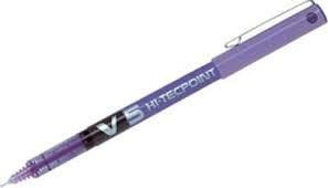 Pilot V5 HI-TECPOINT LIQUIDO INCHIOSTRO PENNA A SFERA (confezione da 5 pasta fine viola