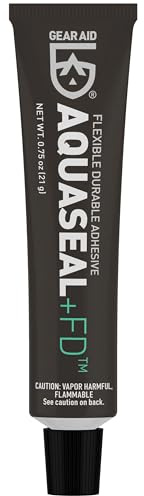 GEAR AID Aquaseal FD Flexible Durable Repair Adhesive for Fixing Tears and Holes in Waders, Wetsuits, PVC Inflatables, Vinyl and Outdoor Gear, Dries Clear, 0.75 oz, 1 Pack