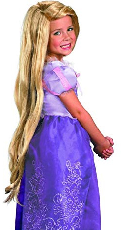 Disney Rapunzel - Offizielles Disney Prinzessinnen-Accessoire - Blonde Perücke für Mädchen - Kostüm, Einheitsgröße