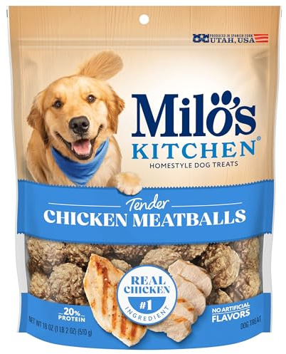 Milo's Kitchen Chicken Meatballs Dog Treats, 18-Ounce
